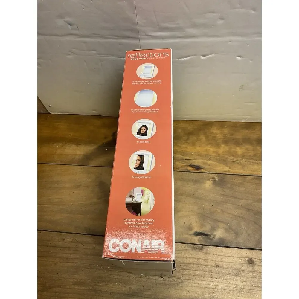 Conair Reflections Home Vanity Lighted 5X/1X Magnification Plug In NIB